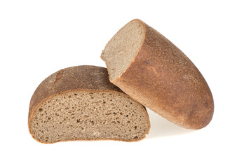 bread half isolated on white background