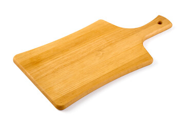 Wooden cutting Board, isolated on white background.