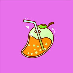 illustration of mango coctail