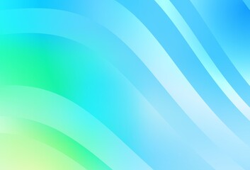 Light Blue, Green vector backdrop with curved lines.