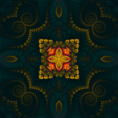 seamless pattern. fractal background. beautiful curlicues.