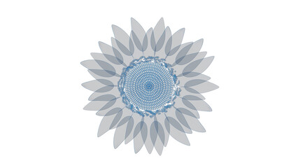 Digital web colourful mandala-like flower