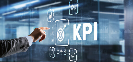 KPI Key Performance Indicator Business Internet Technology Concept on Virtual Screen