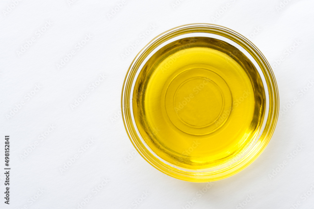 Wall mural Olive Oil in a Bowl