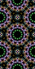 Fractodome Colorful Seamless Fractal Patterns