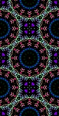 Fractodome Colorful Seamless Fractal Patterns
