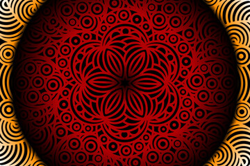 seamless circular circle candy colour caleidoscope gradient flower art pattern of indonesian traditional tenun batik ethnic dayak ornament for wallpaper ads background 