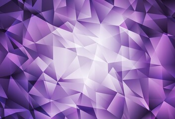 Fototapeta premium Light Purple vector triangle mosaic template.