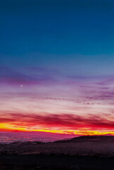 sunset in the desert