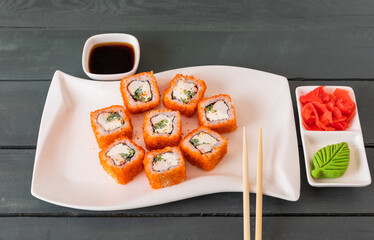 Japanese food. Sushi rolls