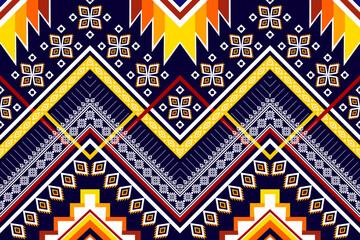 Abstract rug geometric ethnic pattern design. Tribal boho native ethnic traditional embroidery vector background. Aztec fabric carpet mandala ornament ethnic chevron textile decoration wallpaper.