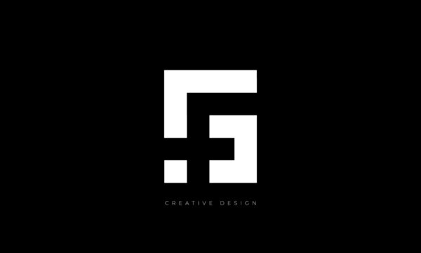 Letter design SGF negative space branding icon