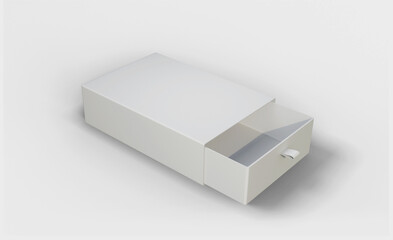 3d rendering isometric box mockup design