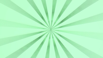 Light green stripes background design. Abstract rays from the center of light green. Stripes weave. 3D render illustration.