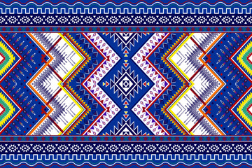 Abstract rug geometric ethnic pattern design. Tribal boho native ethnic traditional embroidery vector background. Aztec fabric carpet mandala ornament ethnic chevron textile decoration wallpaper.