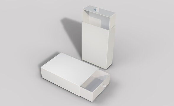 3d rendering isometric box mockup design