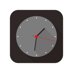 Clock flat fashion icon design, watch icon, vector