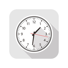 Clock flat fashion icon design, watch icon, vector