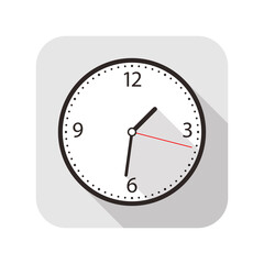 Clock flat fashion icon design, watch icon, vector