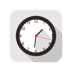 Clock flat fashion icon design, watch icon, vector