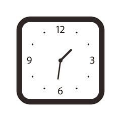 Clock flat fashion icon design, watch icon, vector