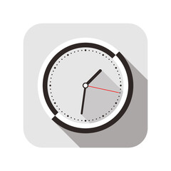 Clock flat fashion icon design, watch icon, vector