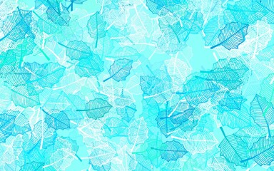 Light Blue, Green vector natural artwork with leaves.