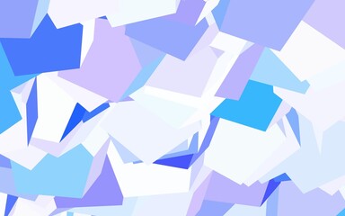 Light Pink, Blue vector template in hexagonal style.