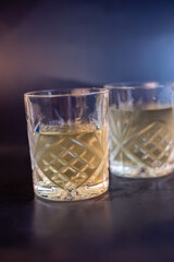 glass of water on the table