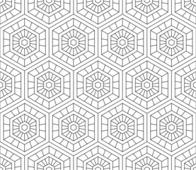 Black and white seamless linear vector illustrations. Coloring page, colouring  book for adults and children. Line pattern design. Decorative abstract geometric background. Easy to edit color and line