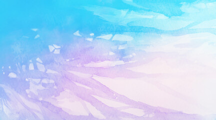 夏の木陰と木洩れ日のイラスト　水色	紫