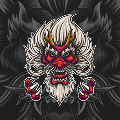 Head of dragon vector illustration