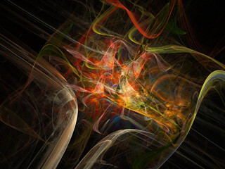 surreal futuristic digital 3d design art abstract background fractal illustration for meditation and decoration wallpaper