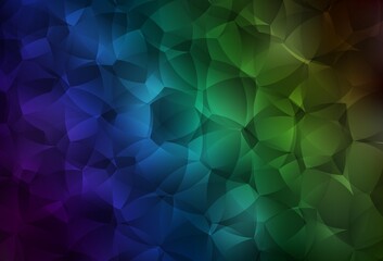 Obraz premium Dark Blue, Green vector template with chaotic shapes.