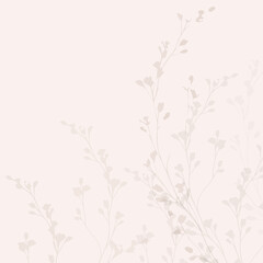 Delicate vector pattern wild flowers botanical background