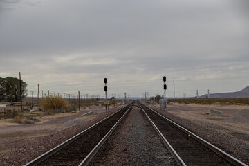 Fototapeta na wymiar Desert Drives Through the Mojave