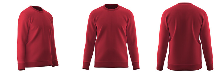 Crewneck Sweatshirt, 3D multiple D renders, isolated on white background © 1971