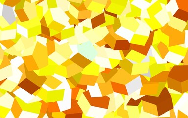 Light Green, Yellow vector background with hexagons.