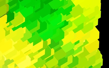 Dark Green, Yellow vector background with rectangles.