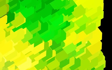 Obraz premium Dark Green, Yellow vector background with rectangles.
