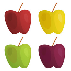 Apples concept illustration vector template fruits