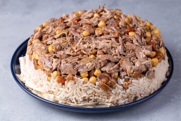 Traditional delicious Turkish cuisine; local pilaf (Turkish name; Sivas Divrigi pilavi, Sivas pilavi, Divrigi pilavi)