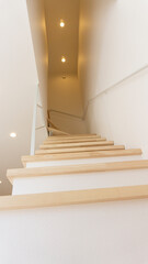 Wooden stairs and railings in a new house_08