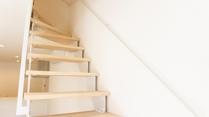 Wooden stairs and railings in a new house_10