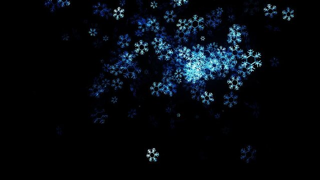 blue snow flake particle animation