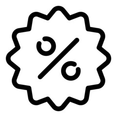 Discount Badge Flat Icon Isolated On White Background