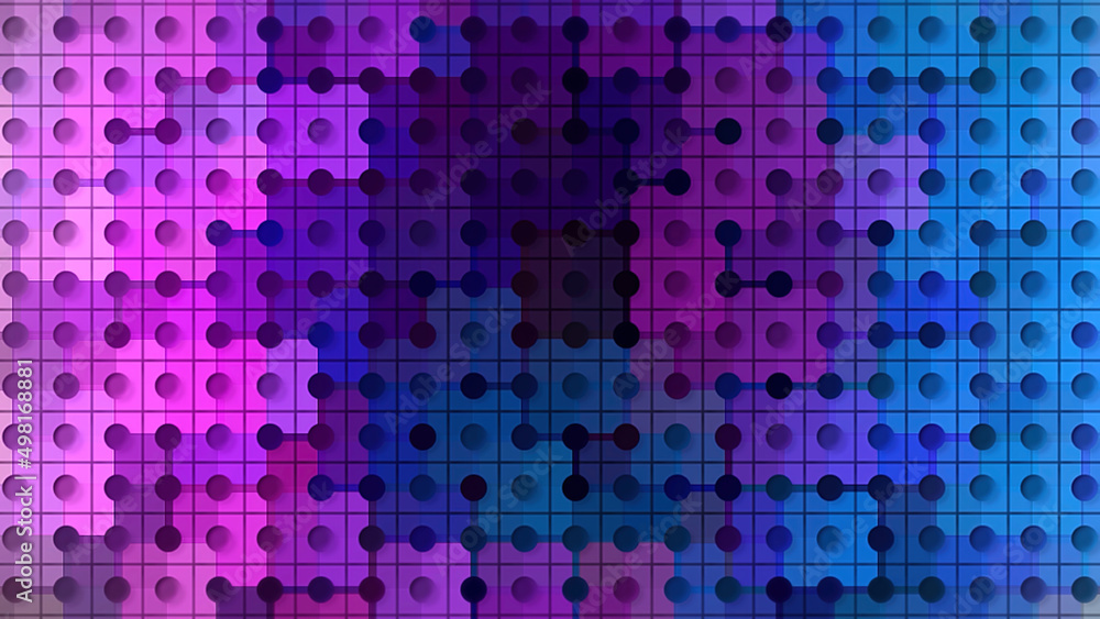 Poster colorful mosaic pattern with squares and dots. motion. multi-colored background with squares and dot