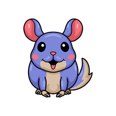 Cute little chinchilla cartoon character