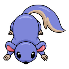 Cute little chinchilla cartoon character