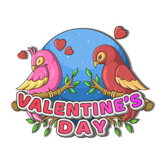 Couple Birds Valentines's Day